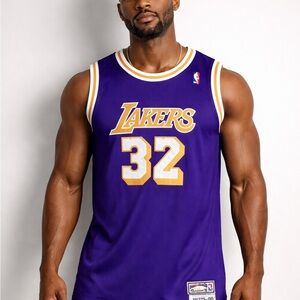 Purple Lakers Jersey with Yellow Accents